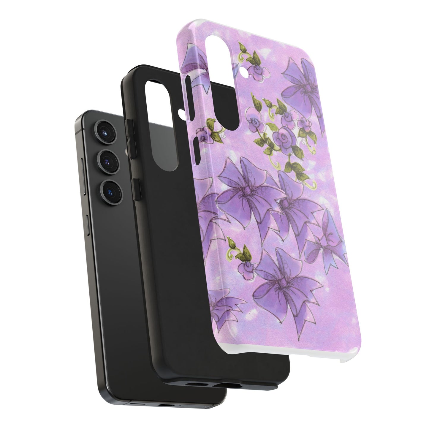 Bows & Flowers Purple Phone Case