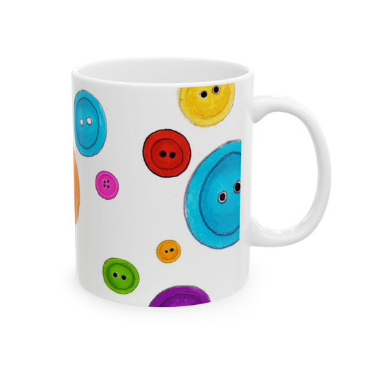 Button Dots White Cup