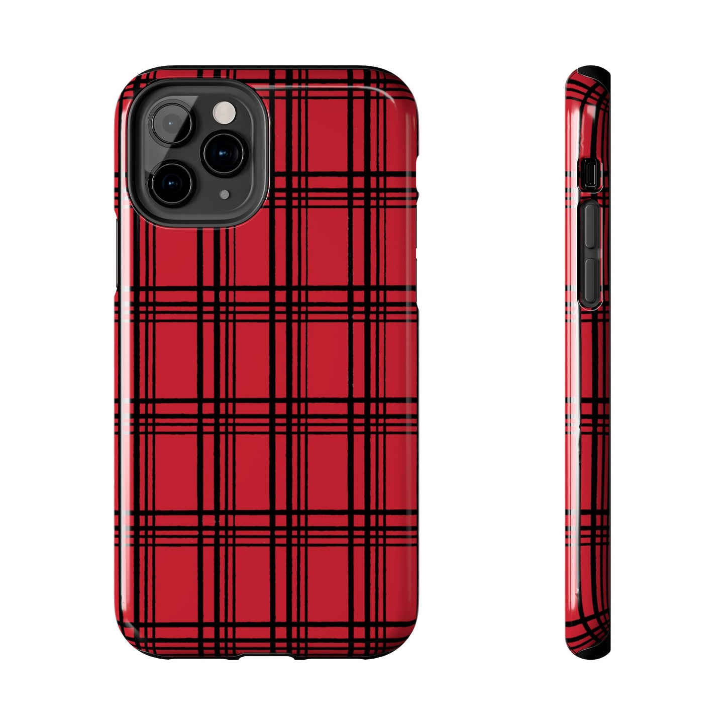 Glad Plaid Red / Black Phone Case