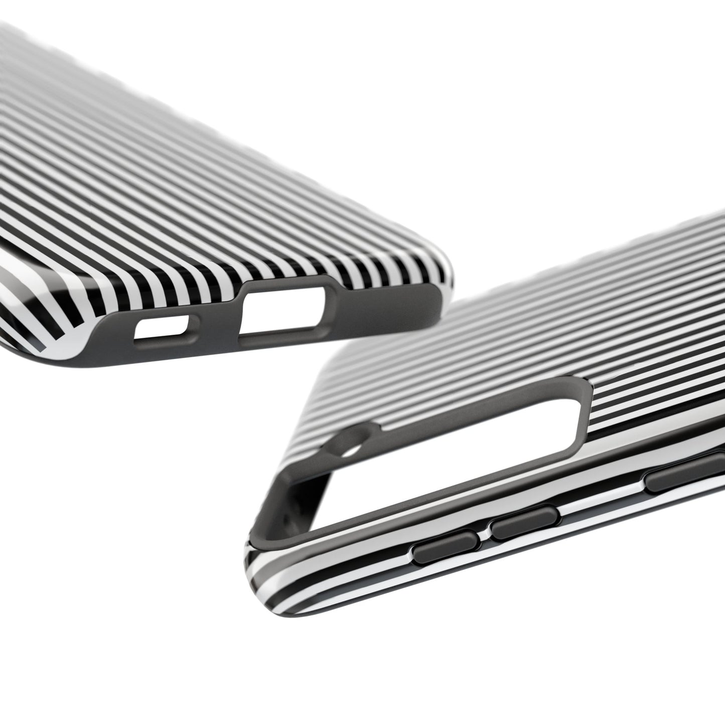 Stripe White / Black Phone Case