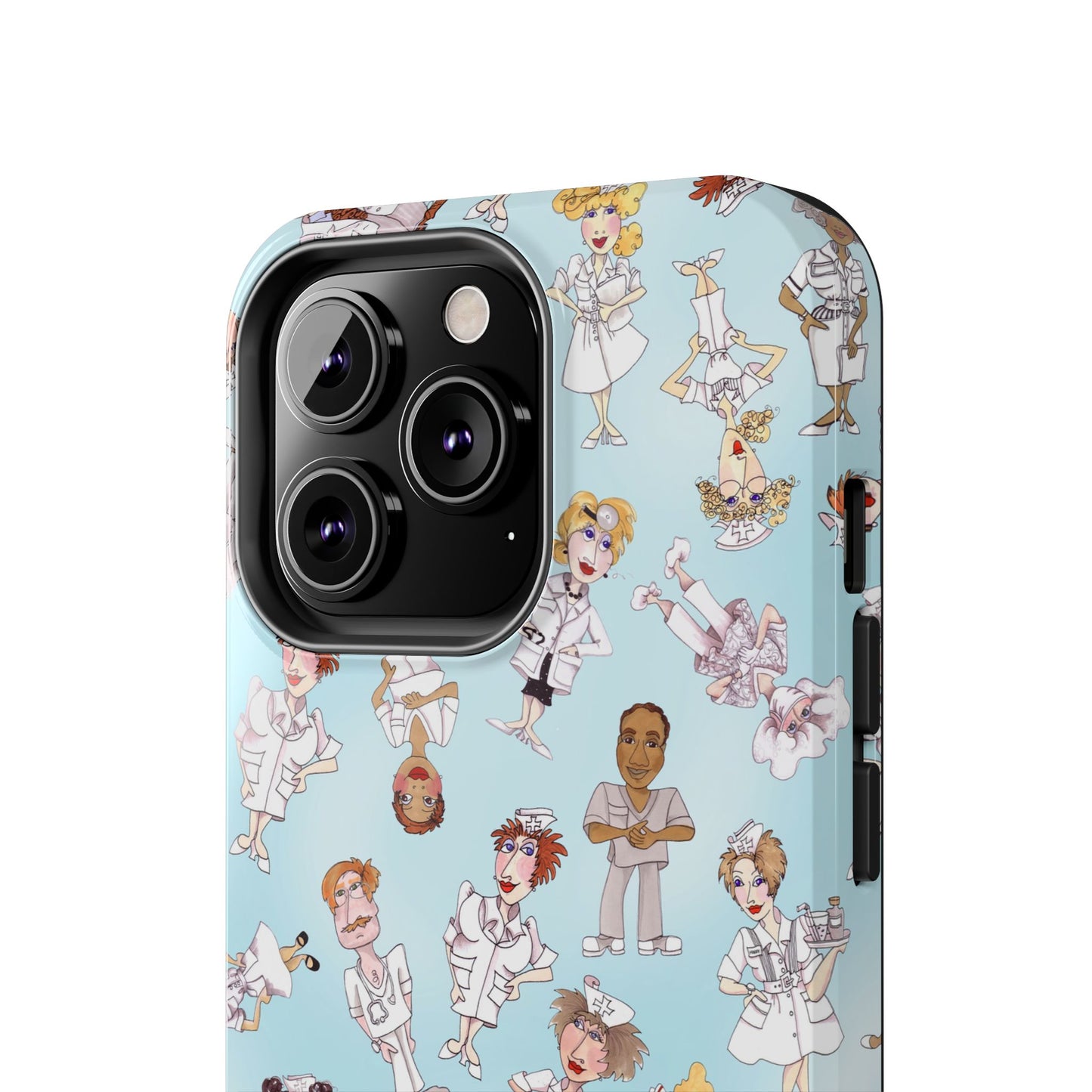 Tossed Nurses Aqua Phone Case