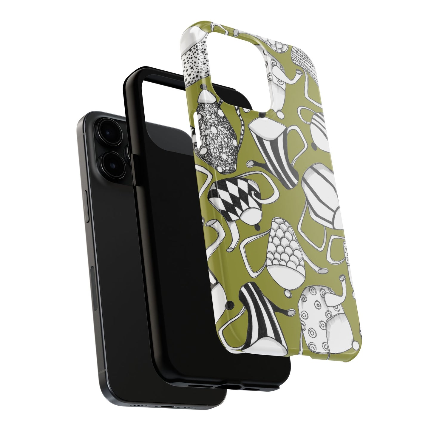 Coffee, Tea Anyone? Green Phone Case