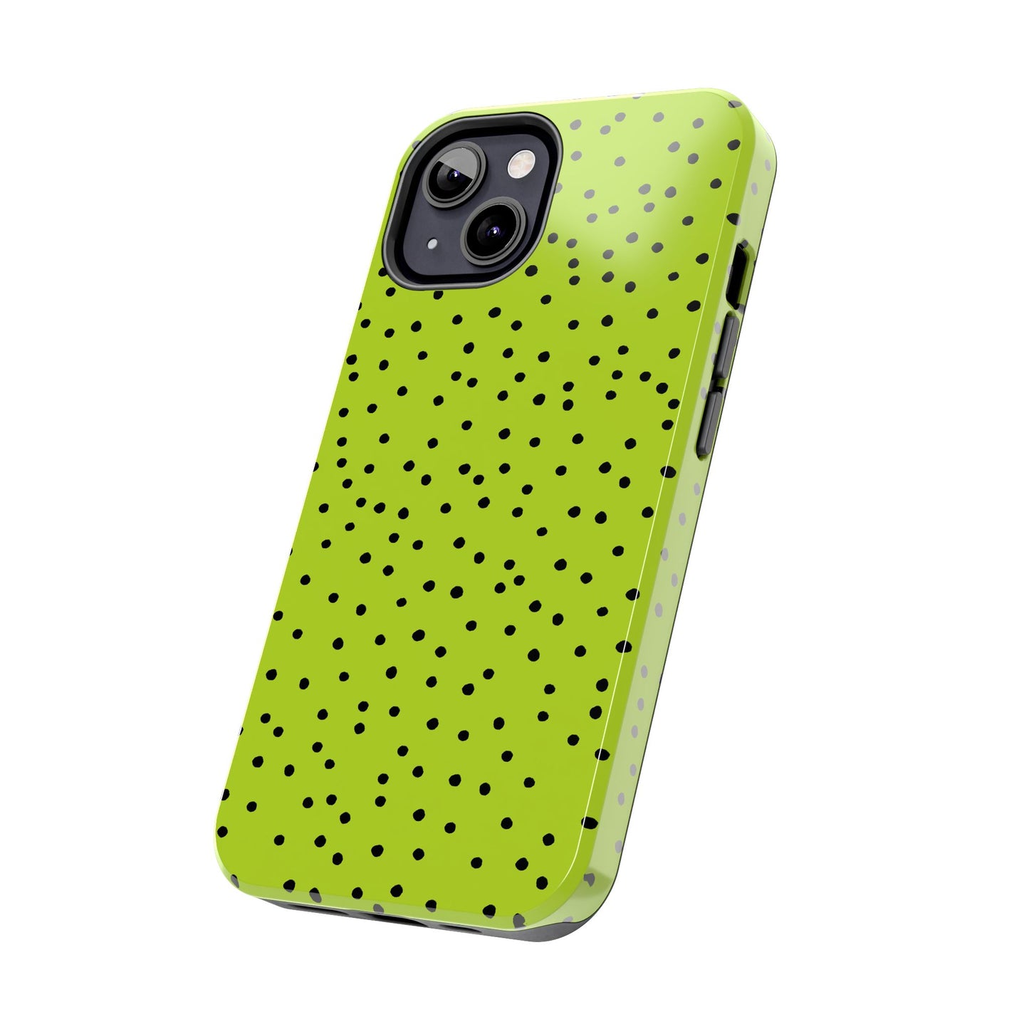 Dinky Dots Lime / Black Phone Case