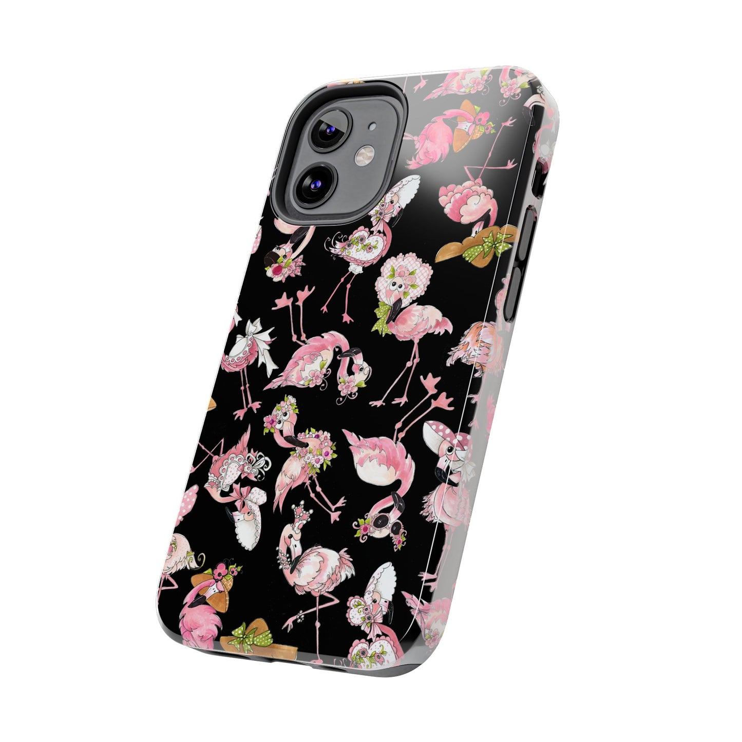 Tossed Flams Black Phone Case