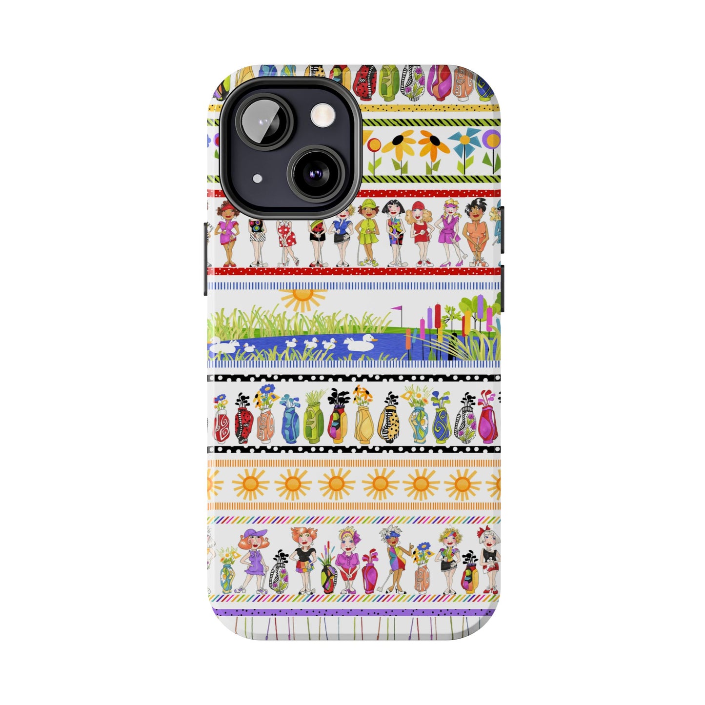 Golf Borders White Phone Case