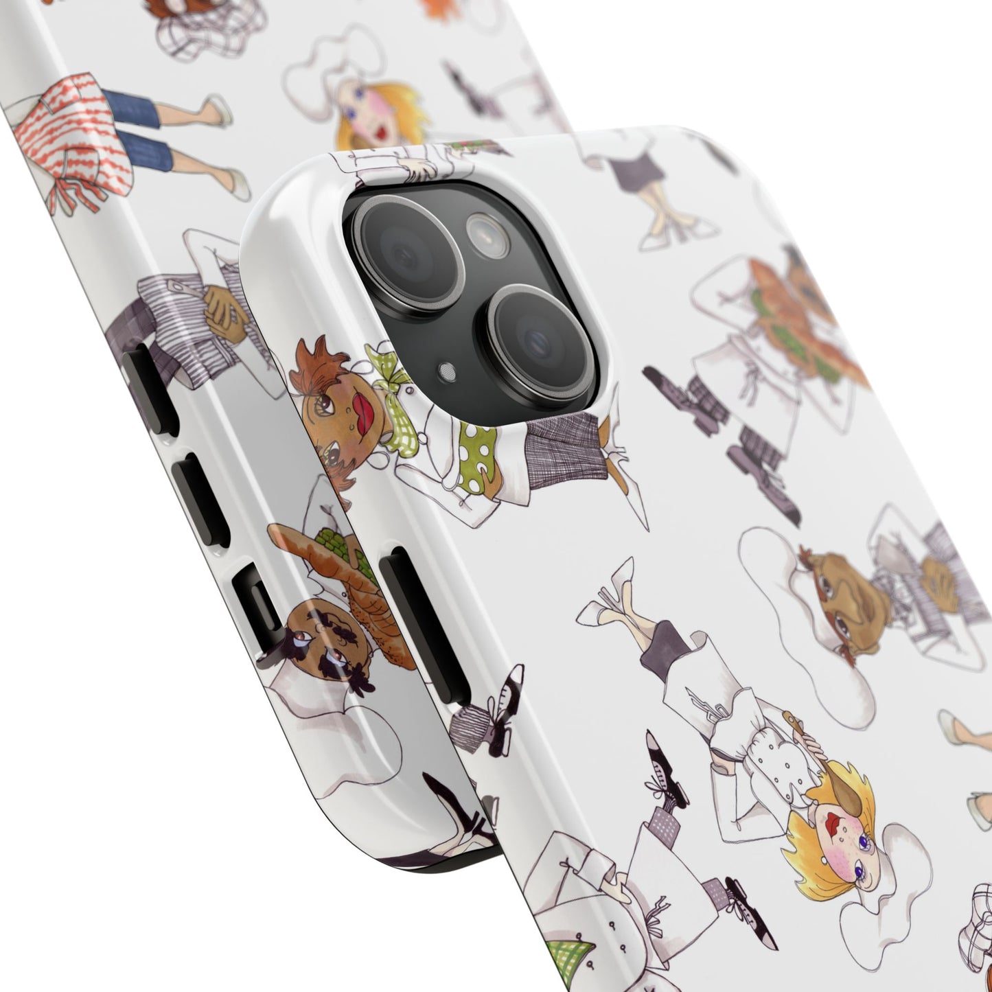 Tossed Chefs White Phone Case