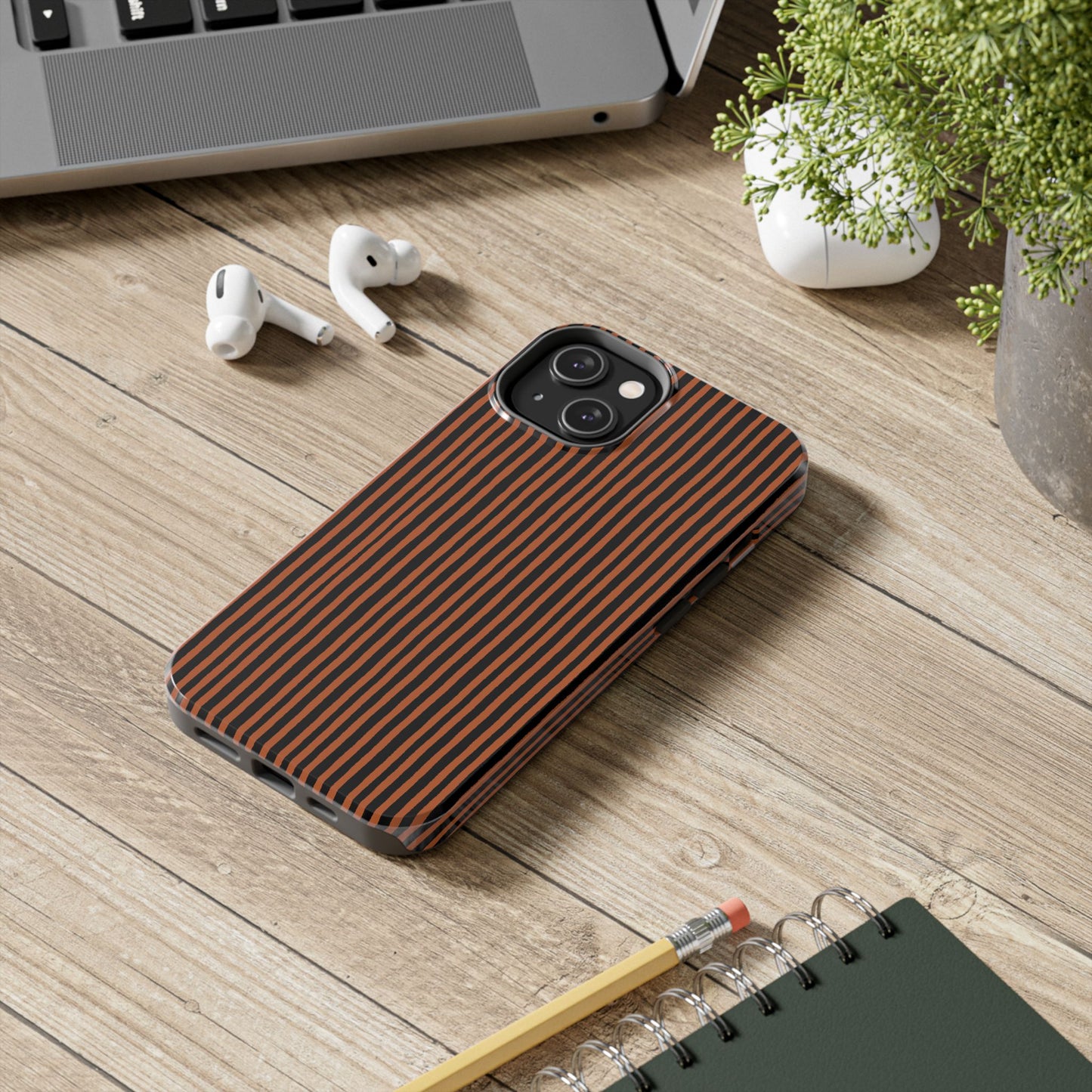 Happy Stripe Spice / Black Phone Case
