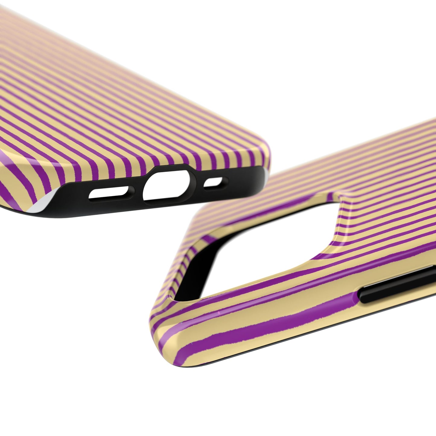 Stripe Yellow / Purple Phone Case
