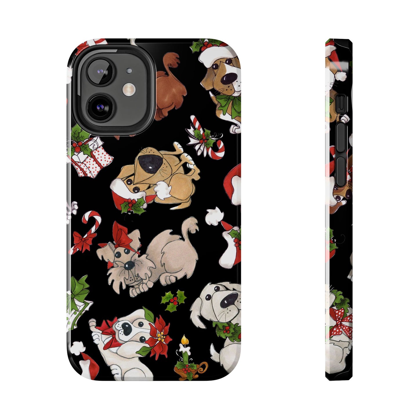 Doggie Toss Black Phone Case