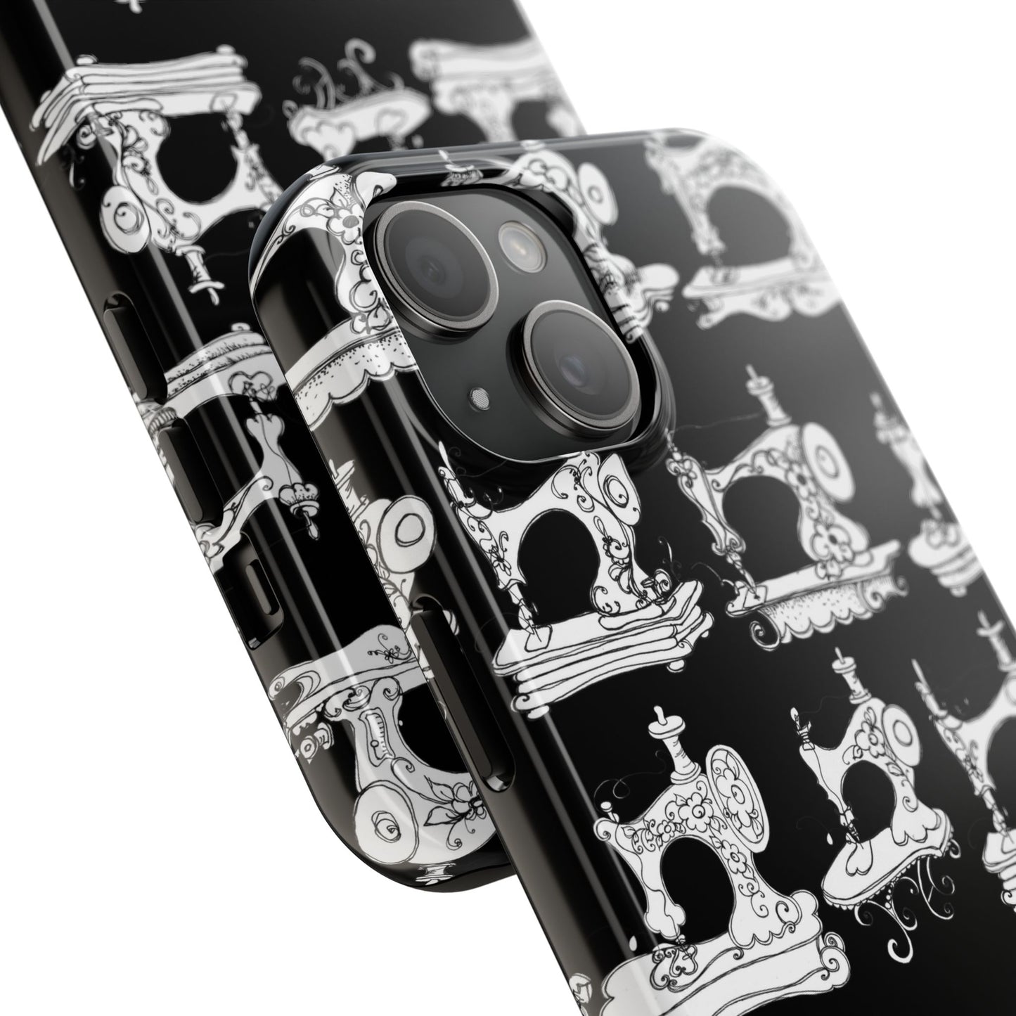 Sew Sew Black / White Phone Case