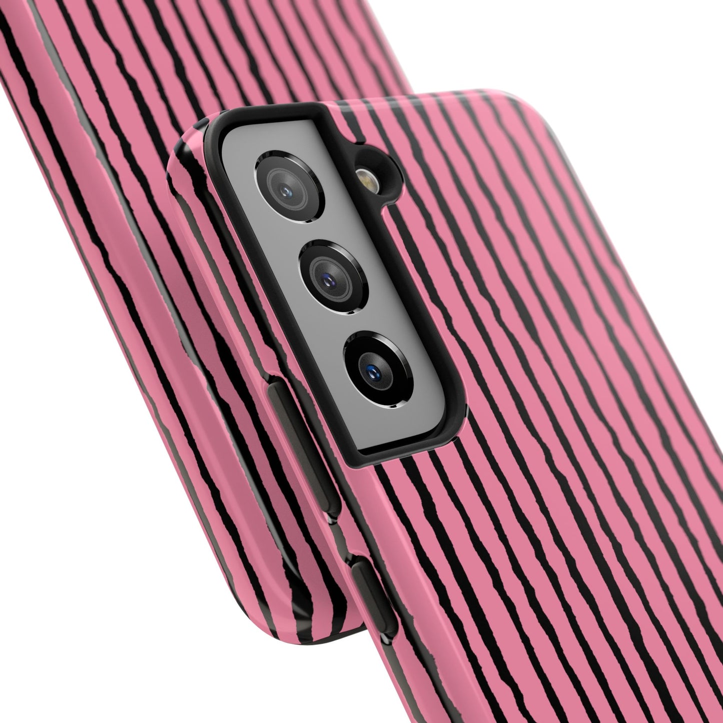 Sorta Stripe Bright Pink / Black Phone Case