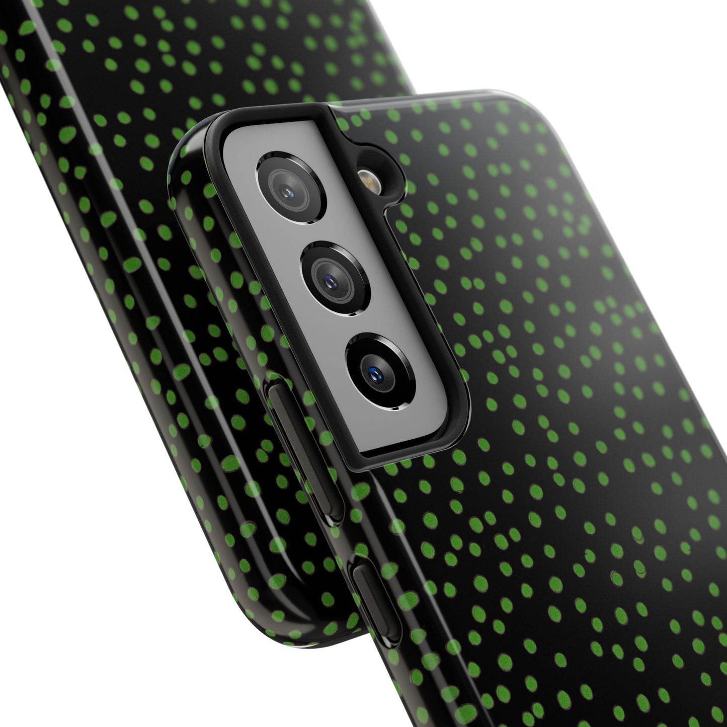 Dinky Dots Black / Green Phone Case