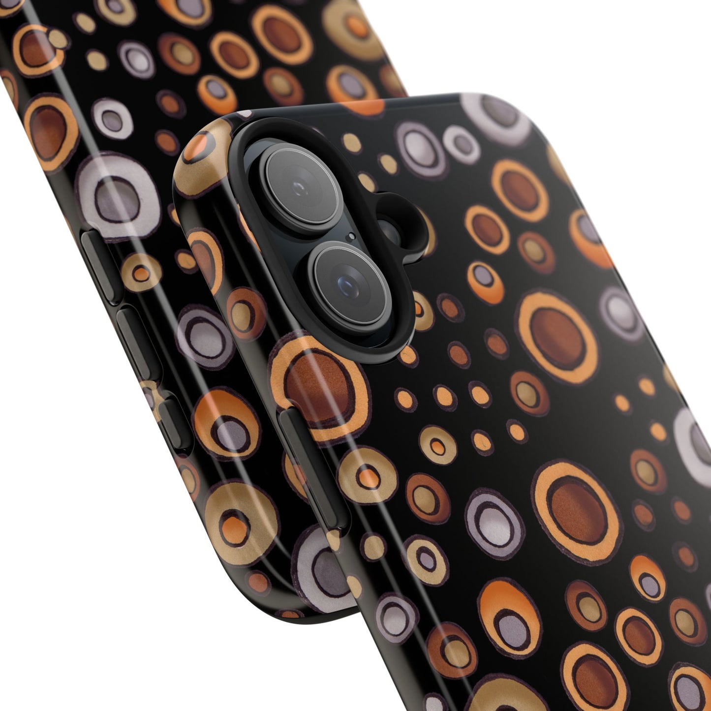 Doggy Dots Black Phone Case