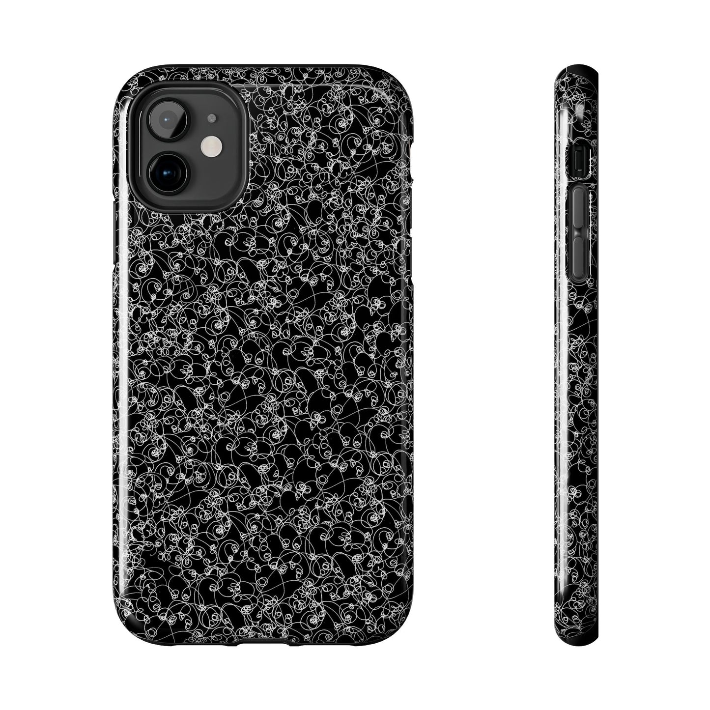 Scribble Black / White Phone Case
