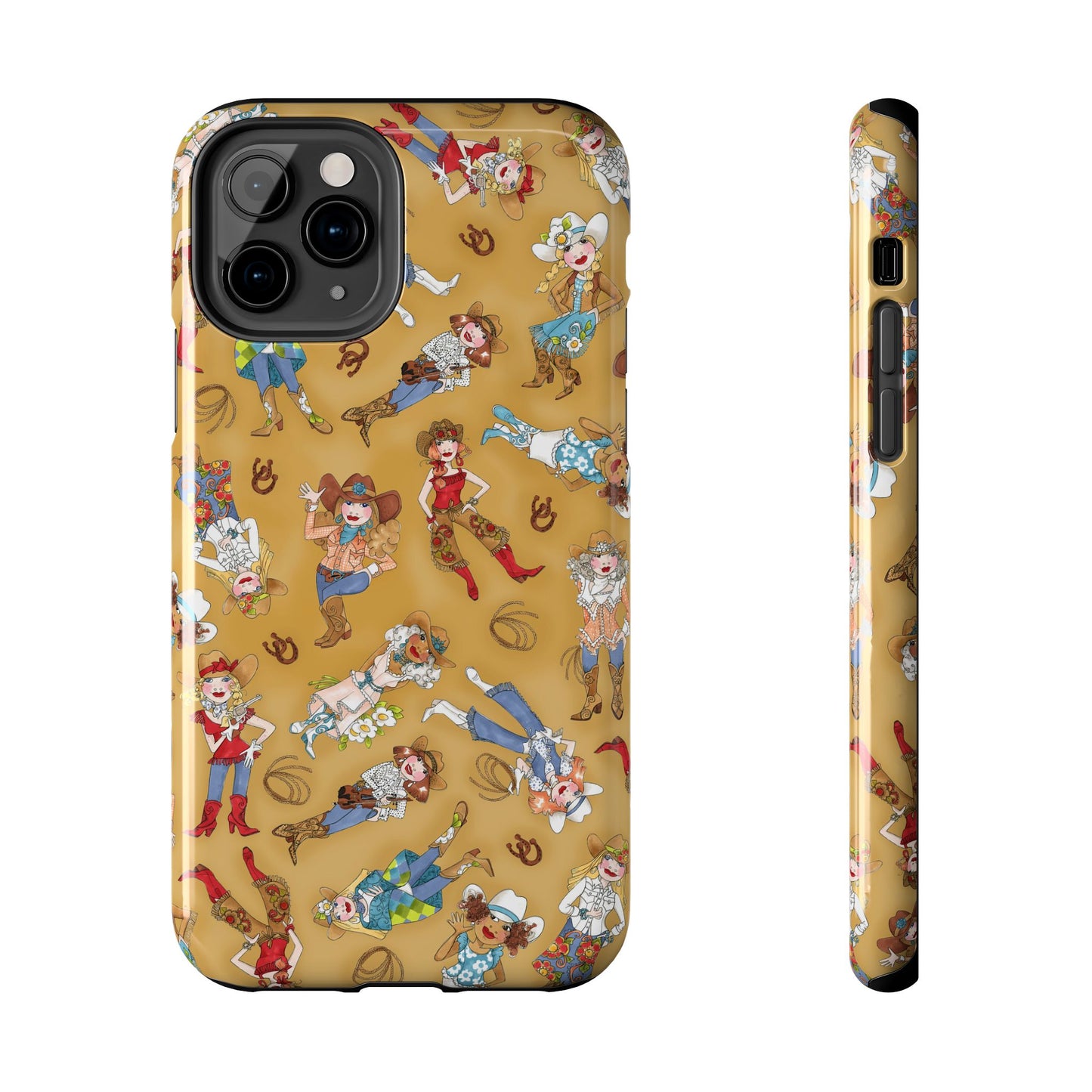Tossed Cowgirls Tan Phone Case