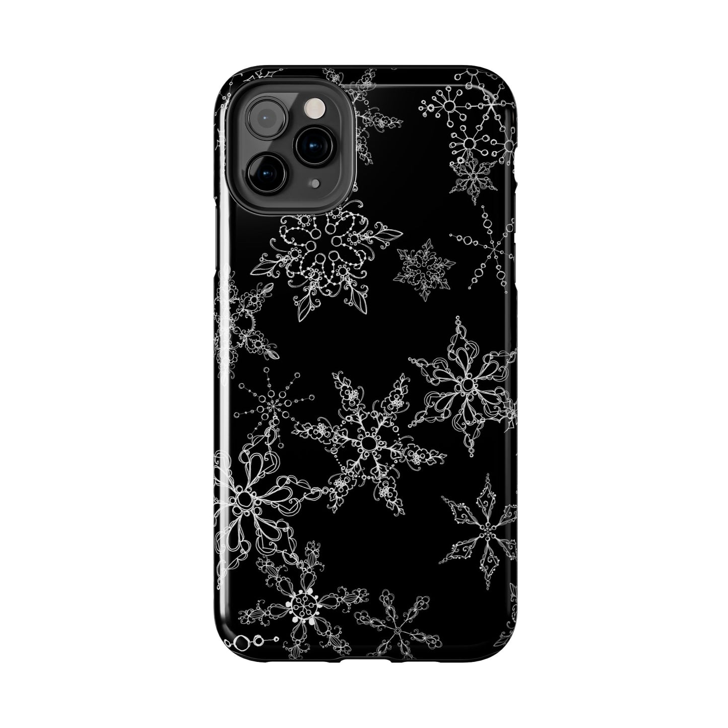 Random Flakes Black Phone Case