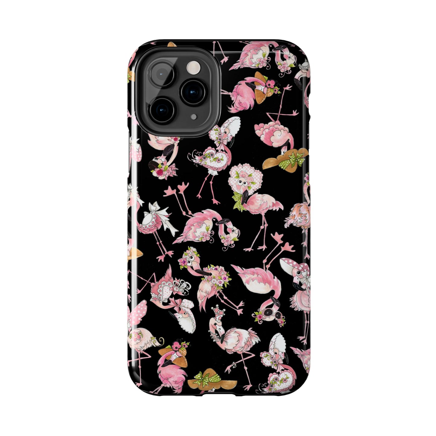 Tossed Flams Black Phone Case