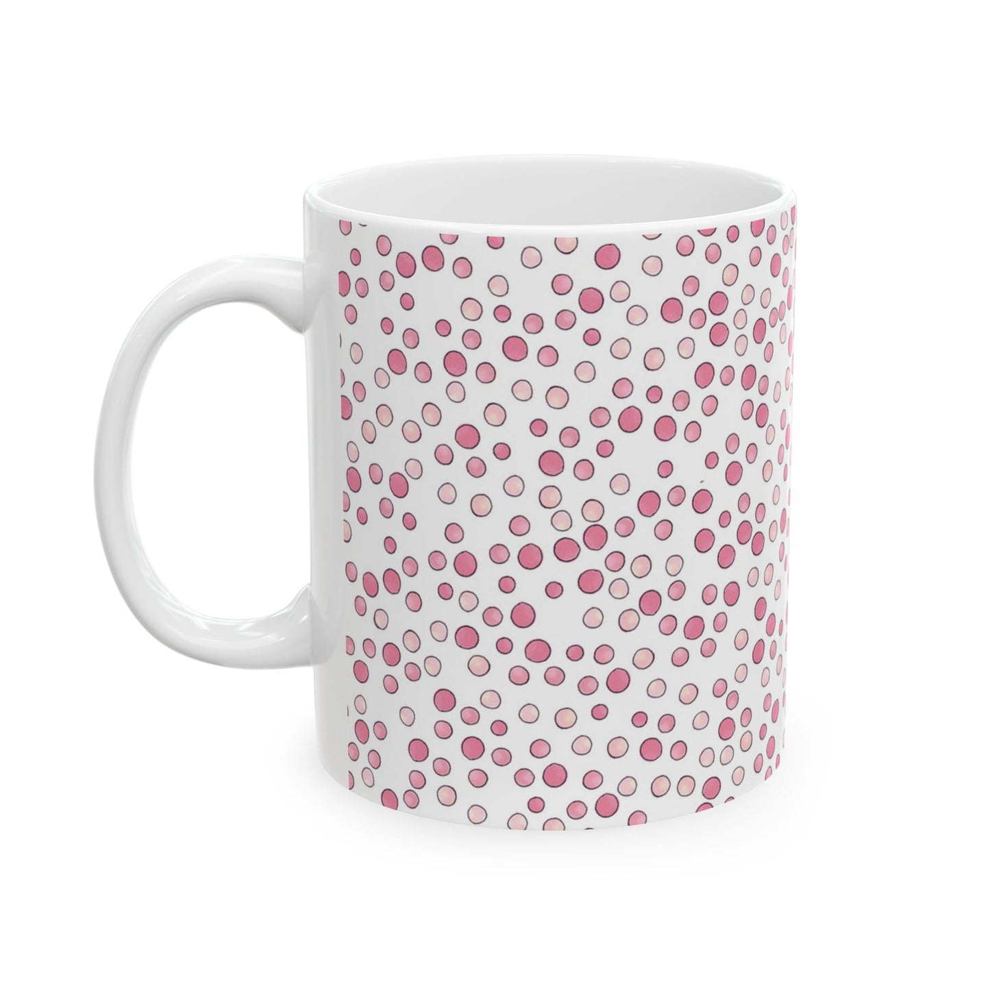 Water Spots White / Pink Cup