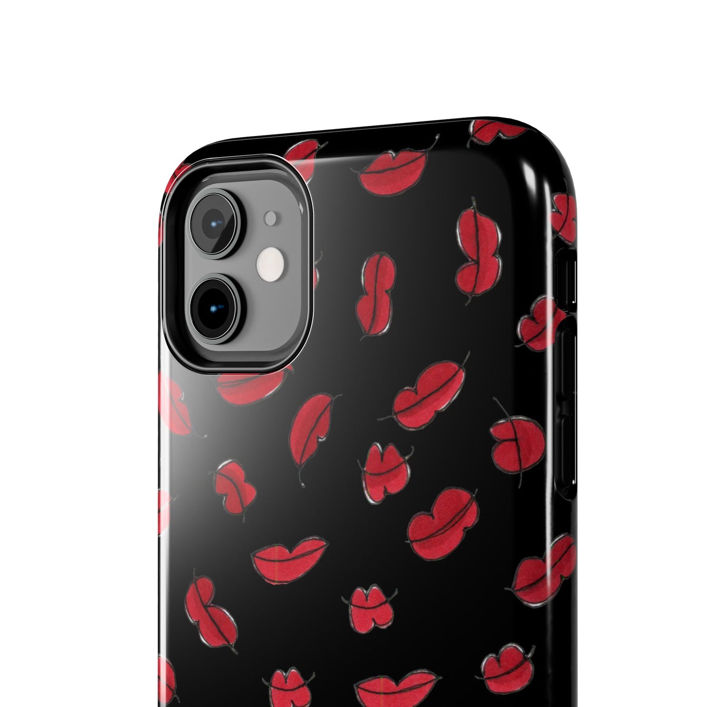Lotsa Lips Black Phone Case