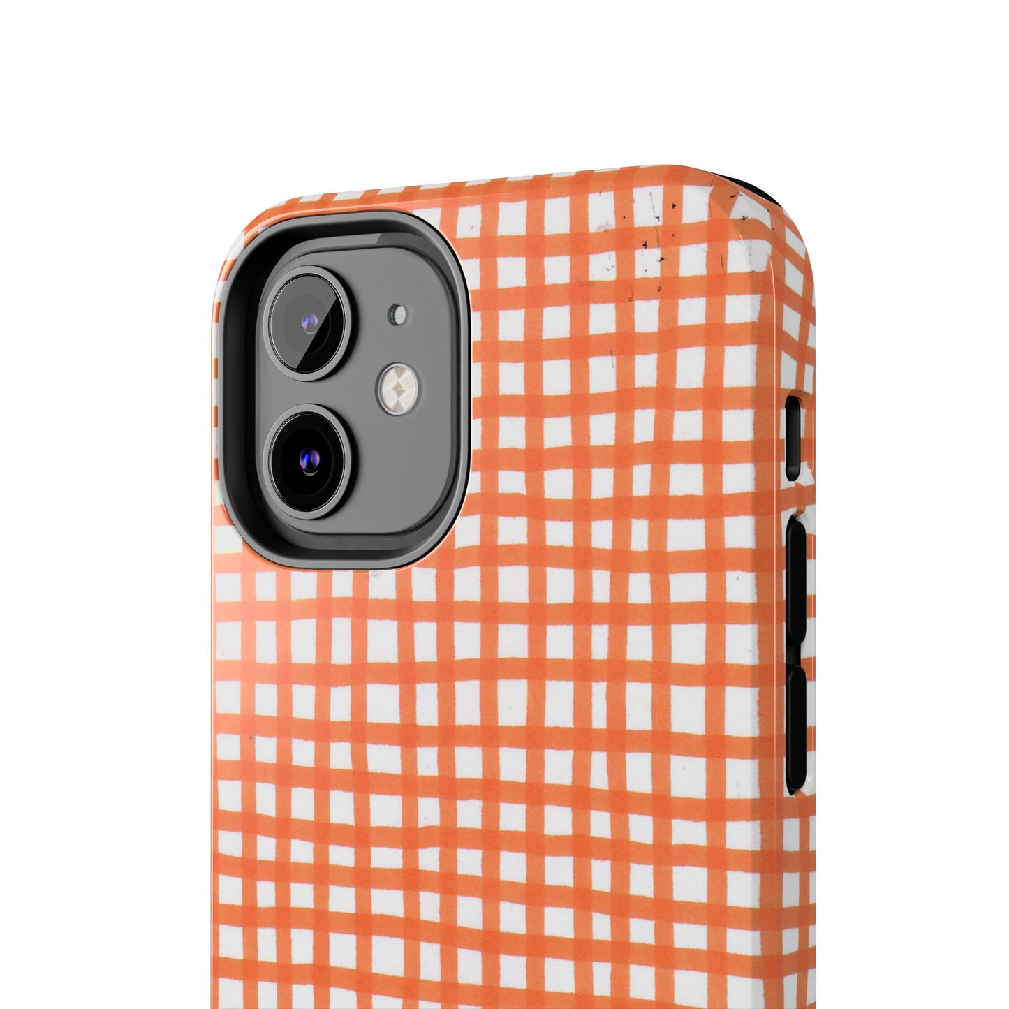 Chipper Check Orange Phone Case