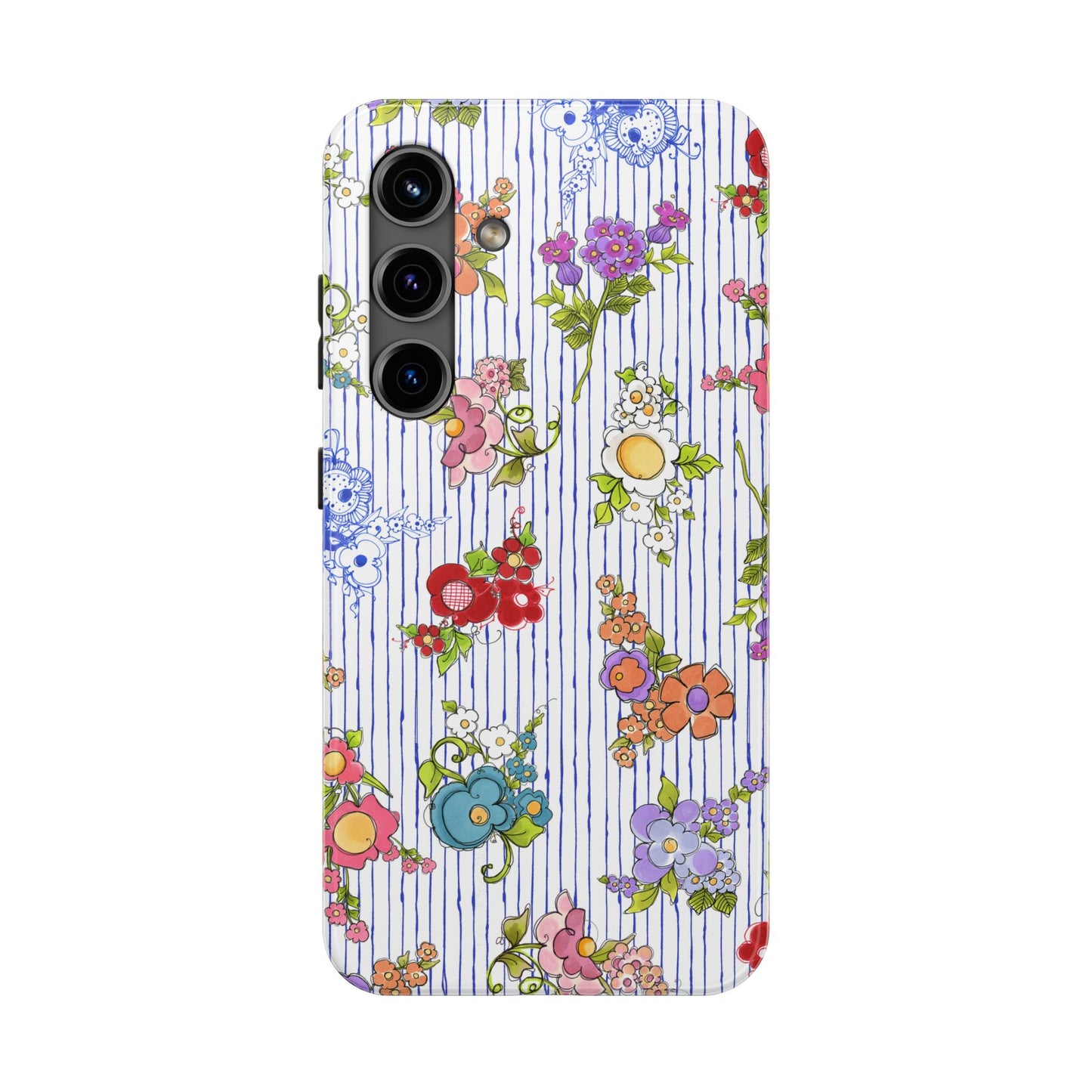 Mixed Bouquets Blue / White Phone Case