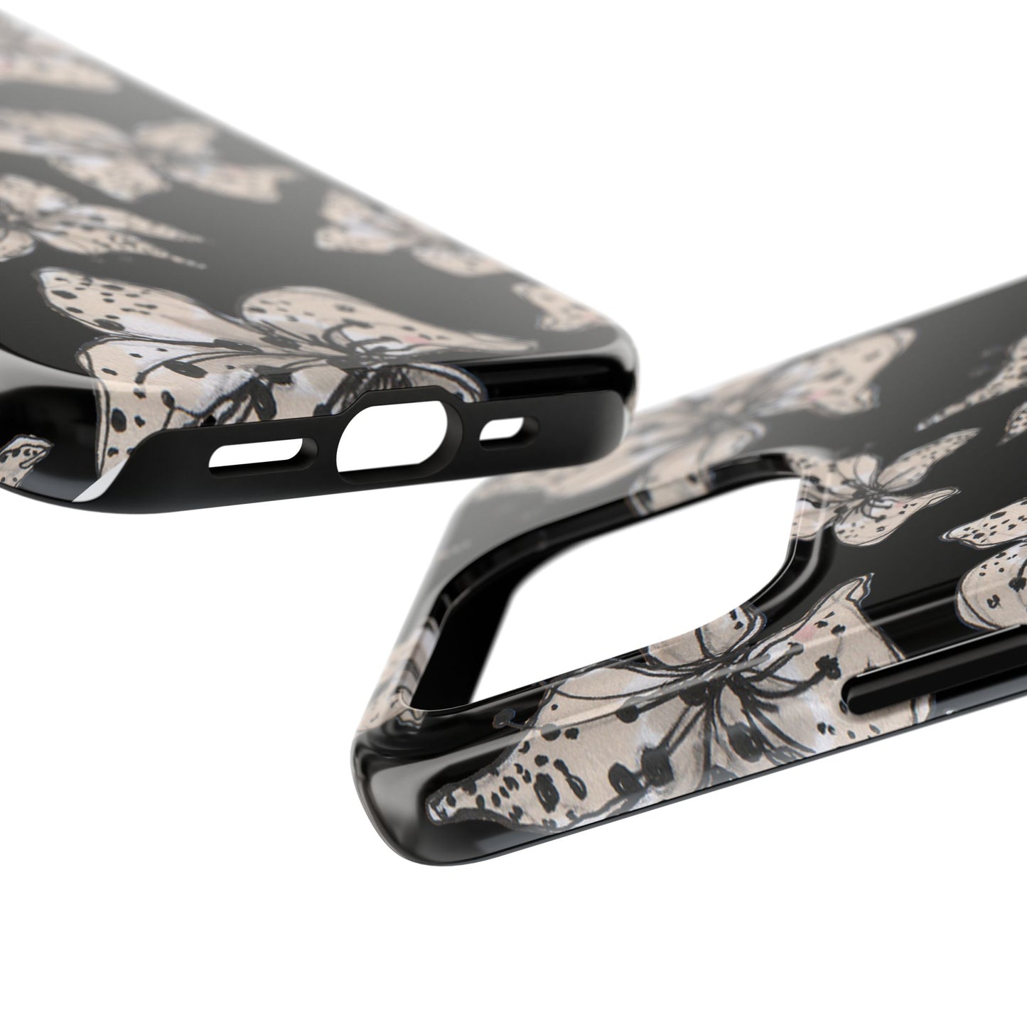 Spotted Lilies Black Phone Case
