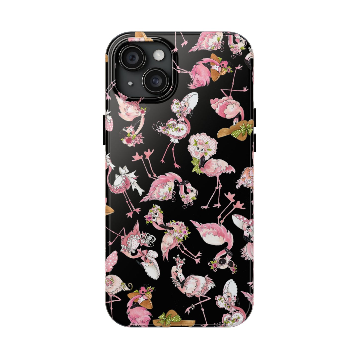 Tossed Flams Black Phone Case