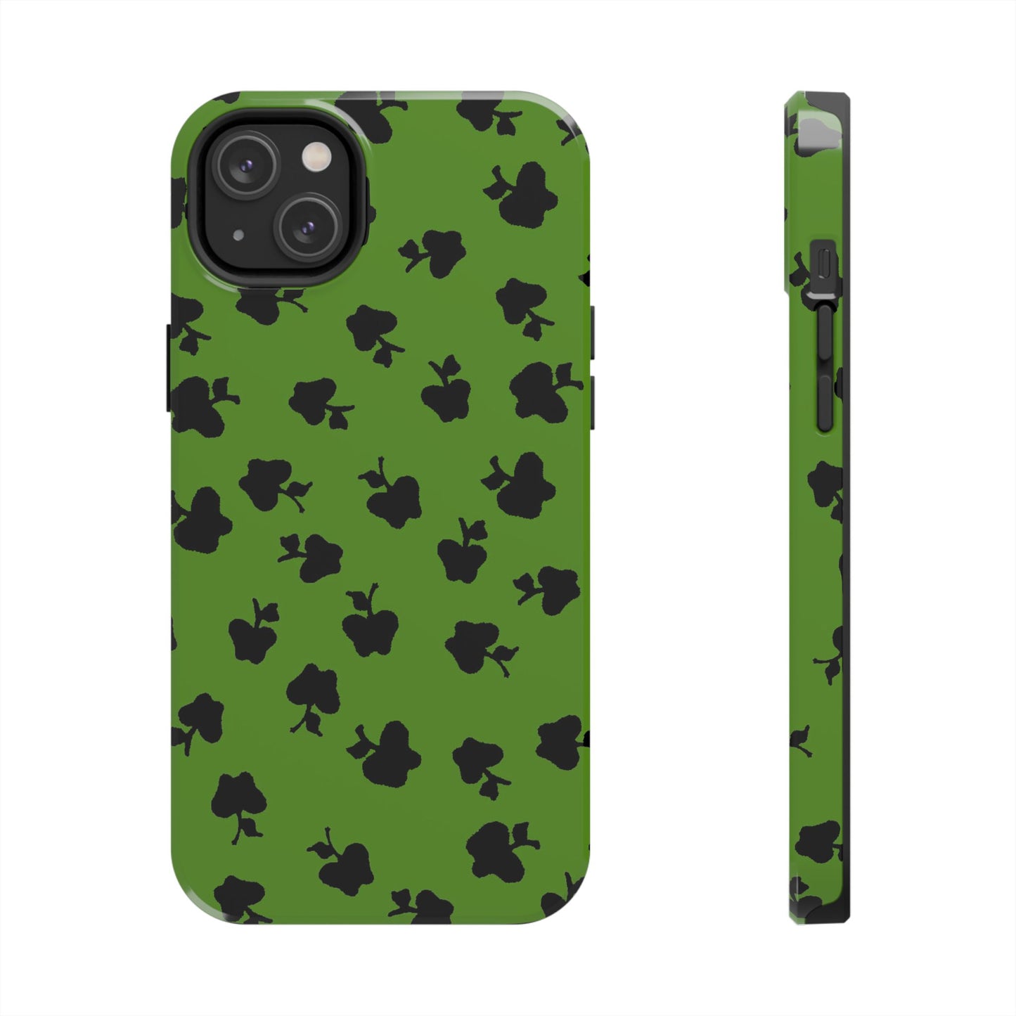 Happy Apples Green / Black Phone Case