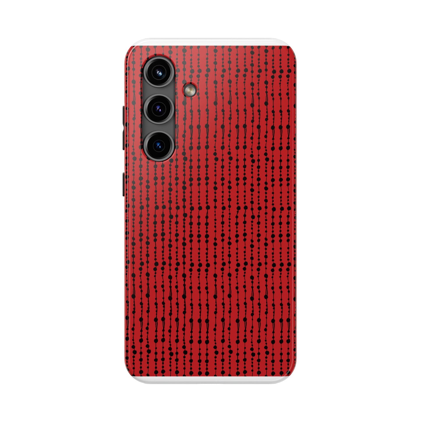 Beaded Curtain Red / Black Phone Case