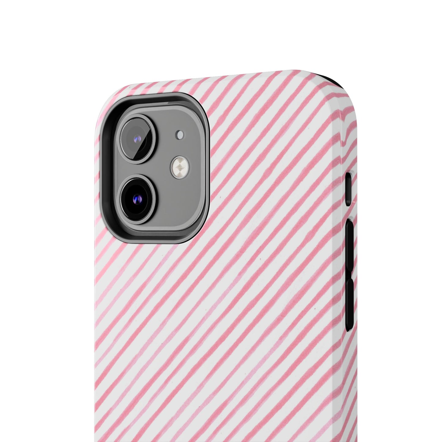 Bias Stripe White / Pink Phone Case