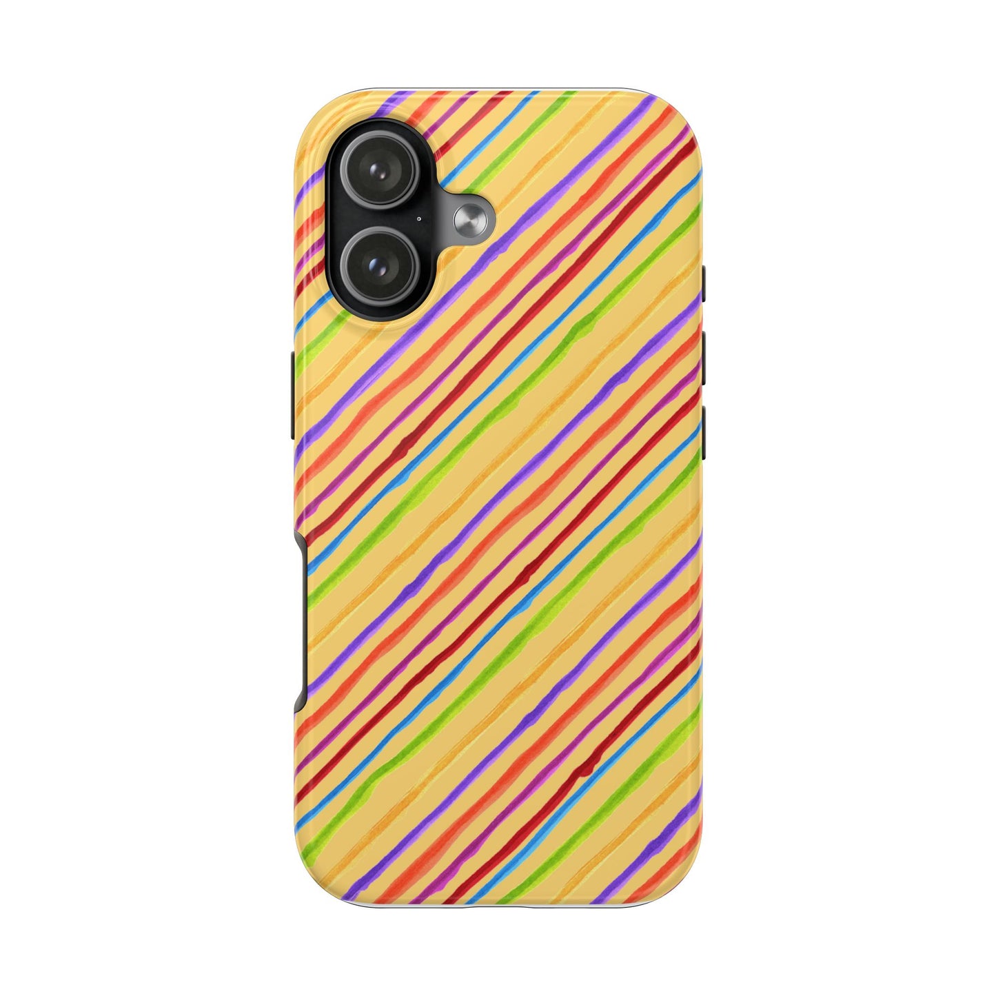 Calico Stripe Yellow Phone Case