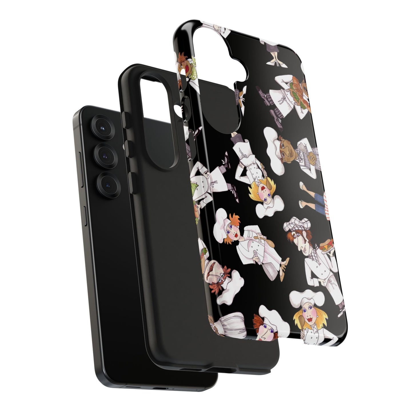 Tossed Chefs Black Phone Case