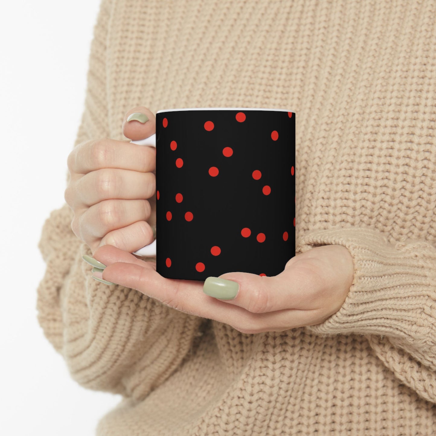 Space Dots Black / Red Cup