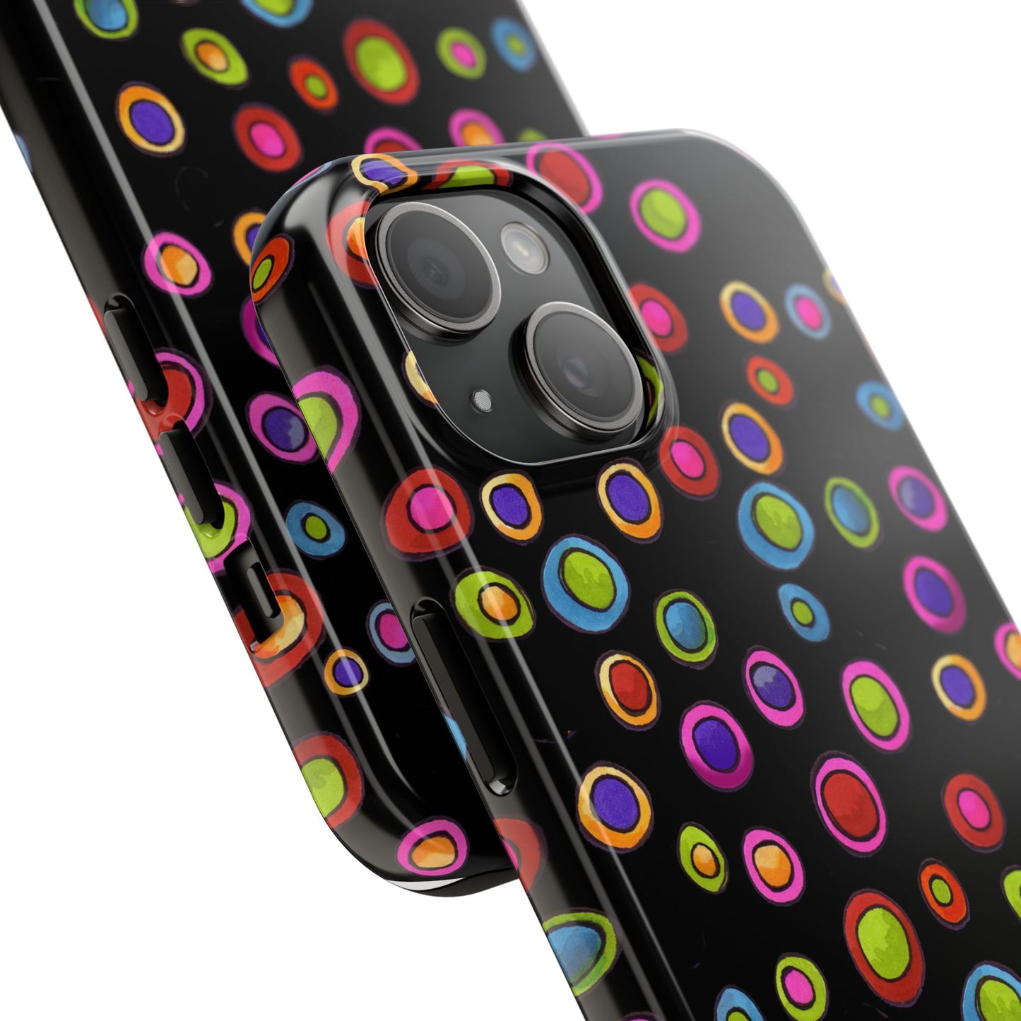 Dopey Dots Black Phone Case