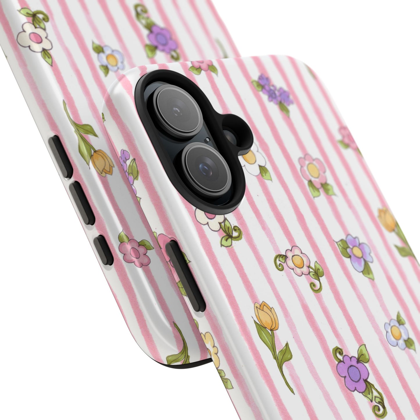 Pretty Posie Stripe Phone Case