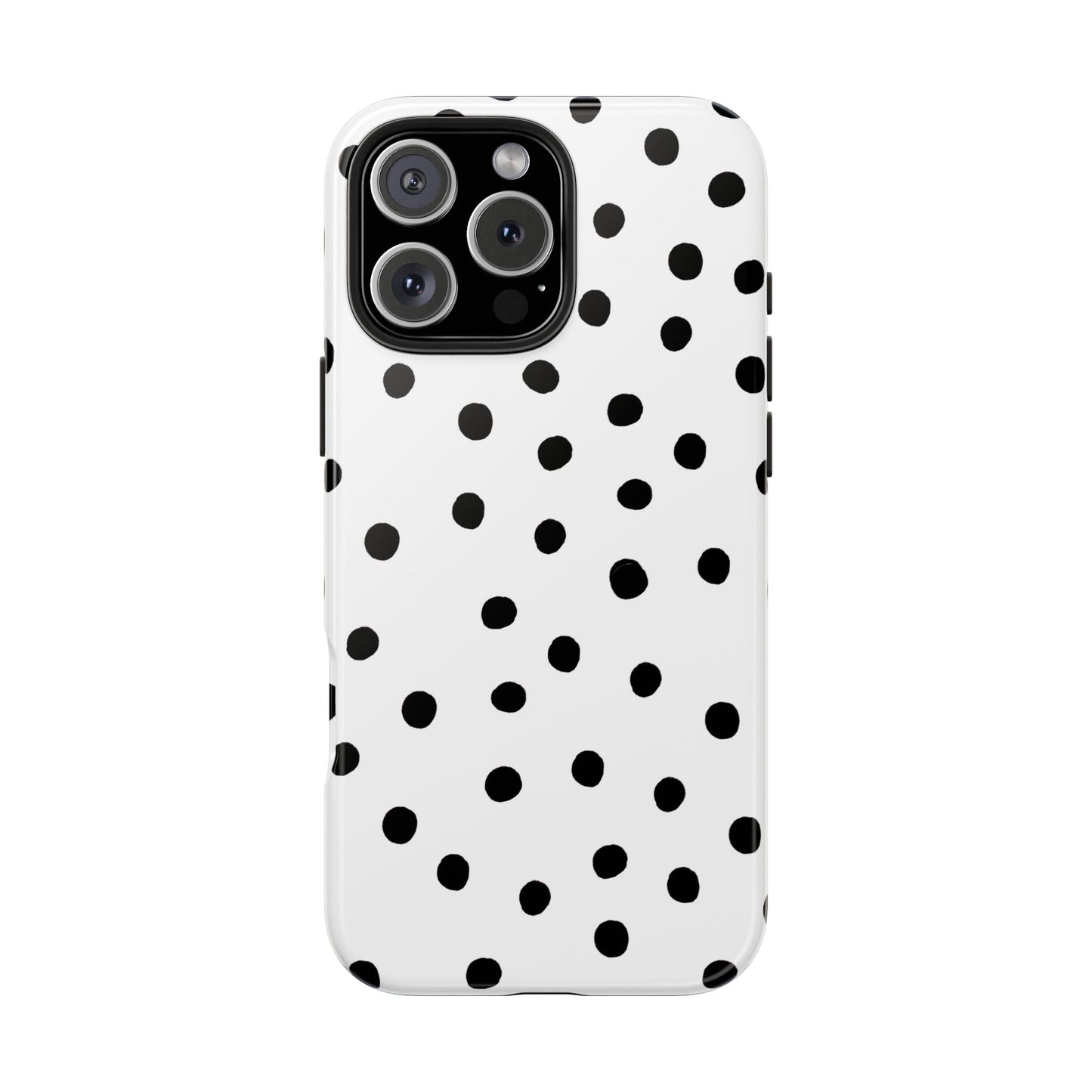 Dot White / Black Phone Case