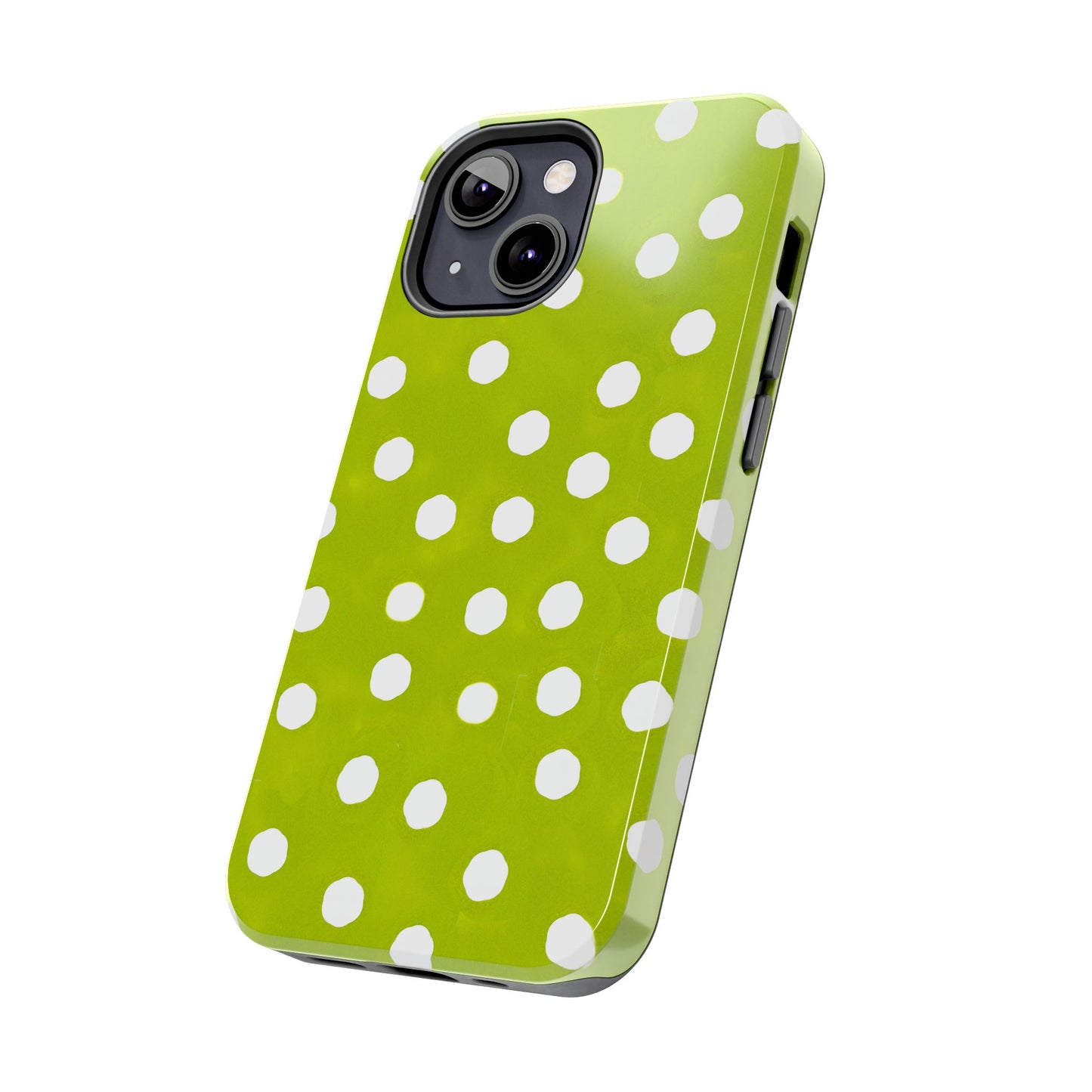 Jumbo Dots Green / White Phone Case
