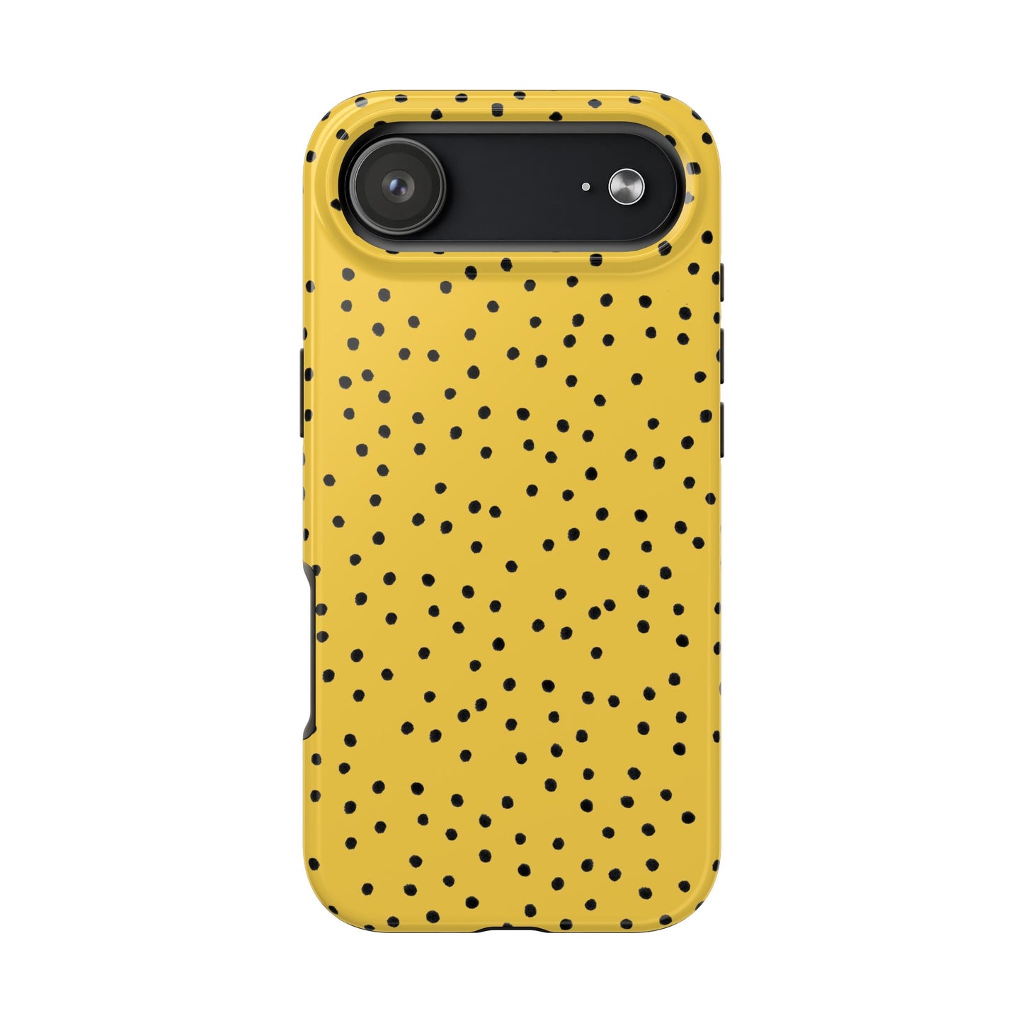 Dinky Dots Yellow / Black Phone Case