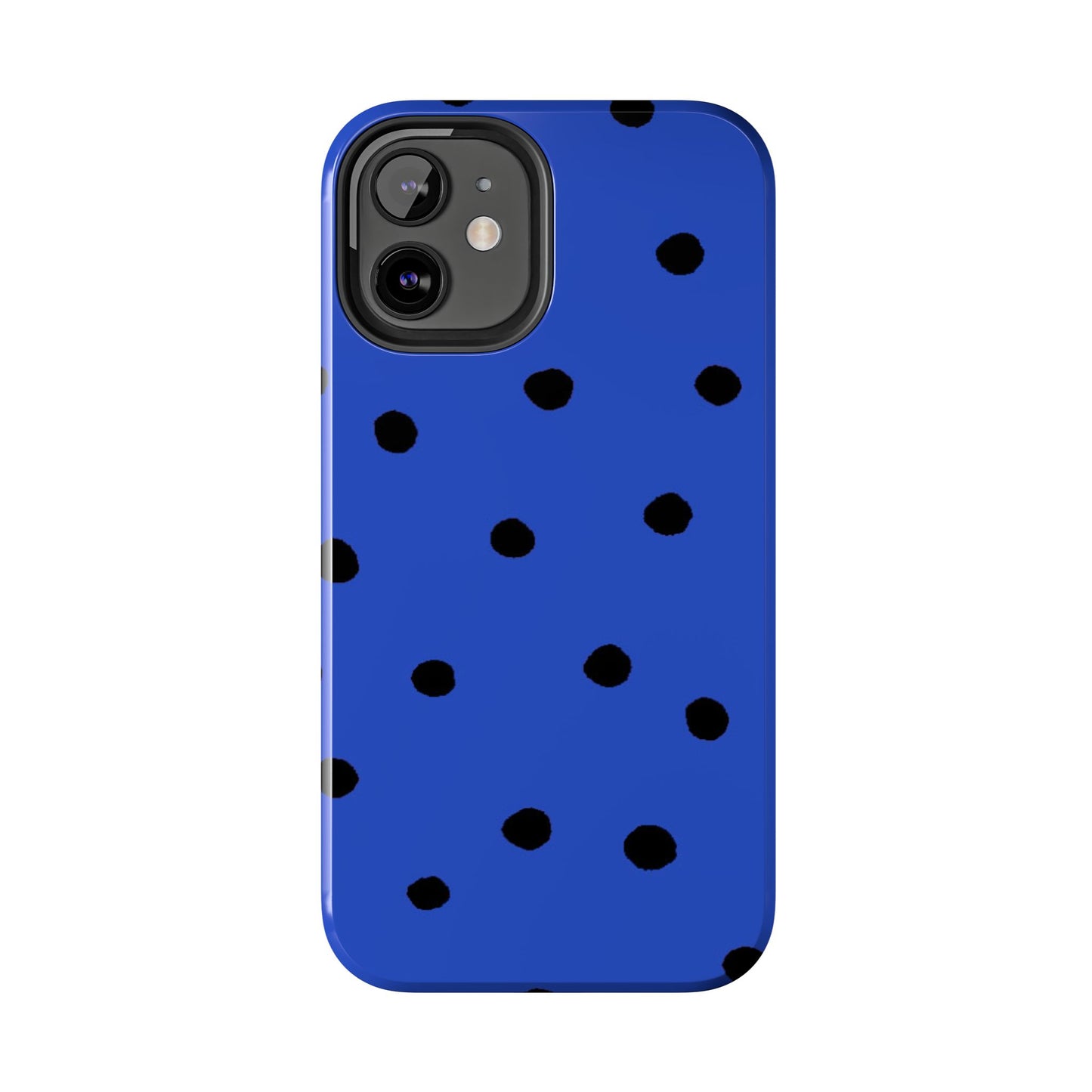 Dinky Dots Blue / Black Phone Case