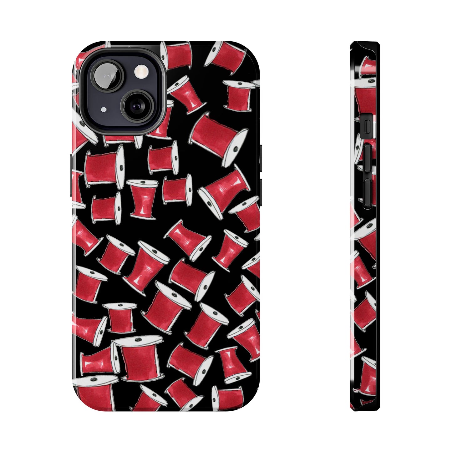 Red Thread Black Phone Case
