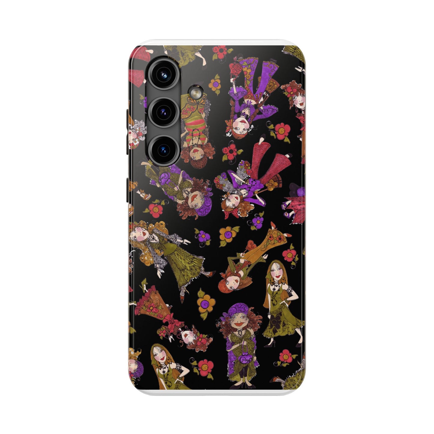 Tossed Gypsies Black Phone Case