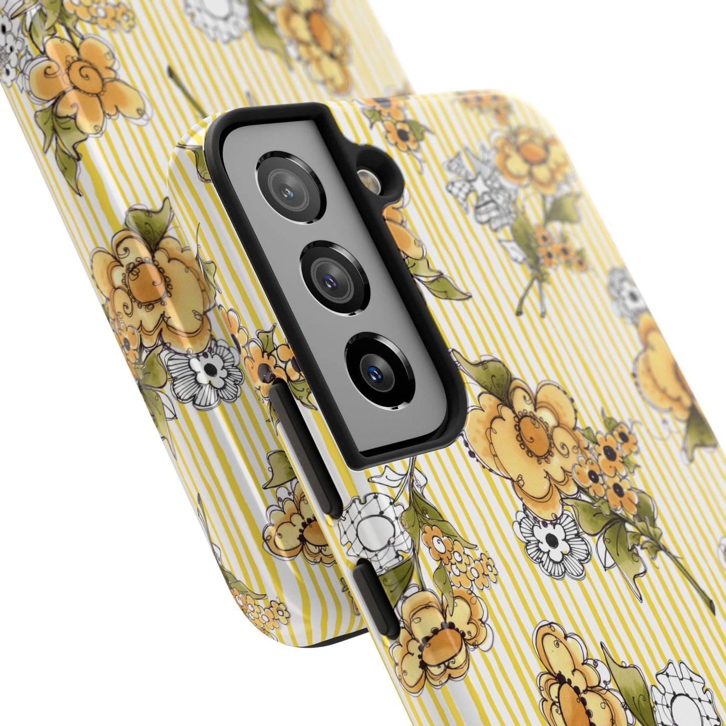 Bee Floral White / Yellow Phone Case