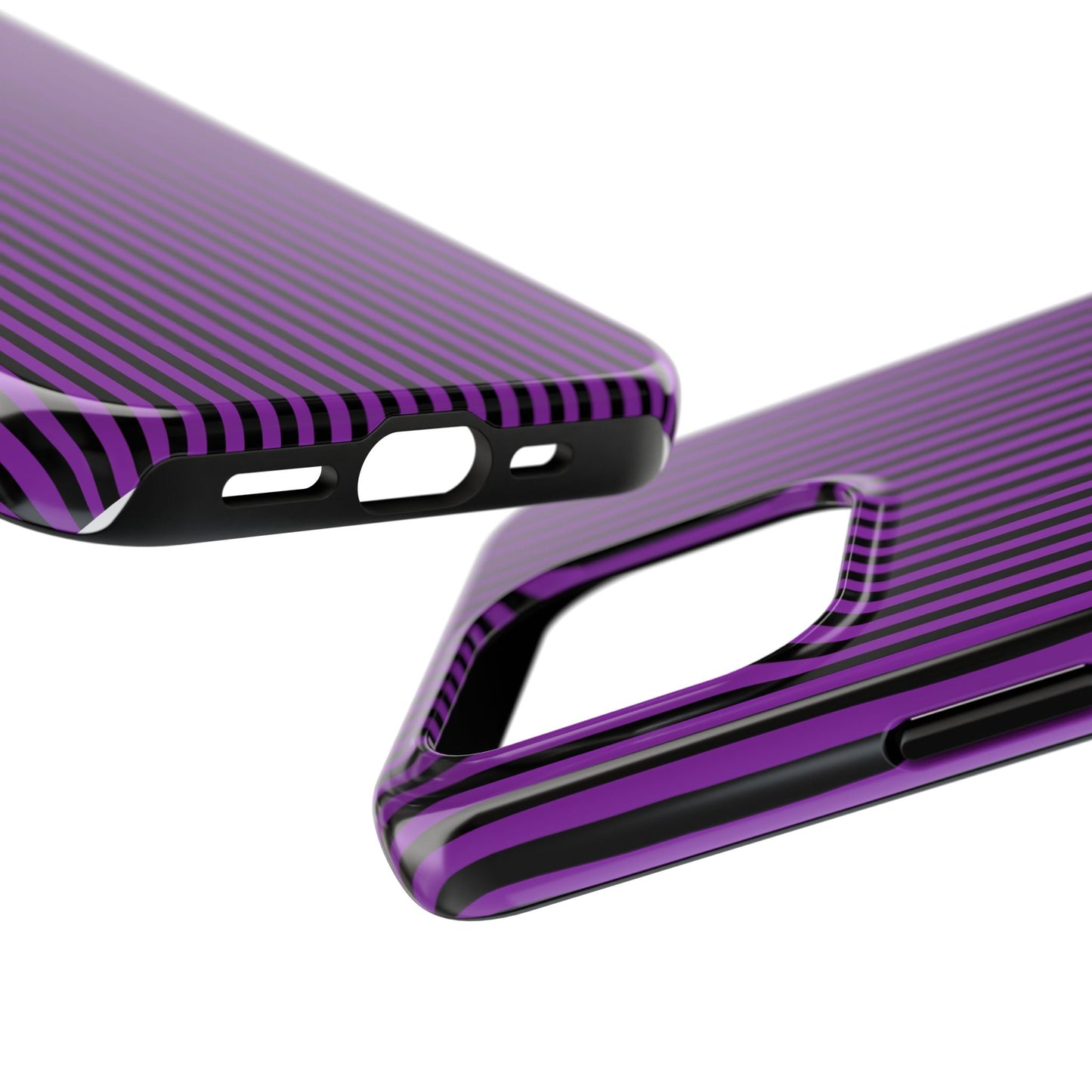 Stripe Purple / Black Phone Case