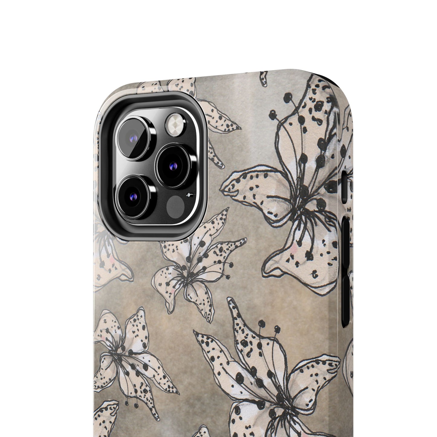 Spotted Lilies Gray Phone Case