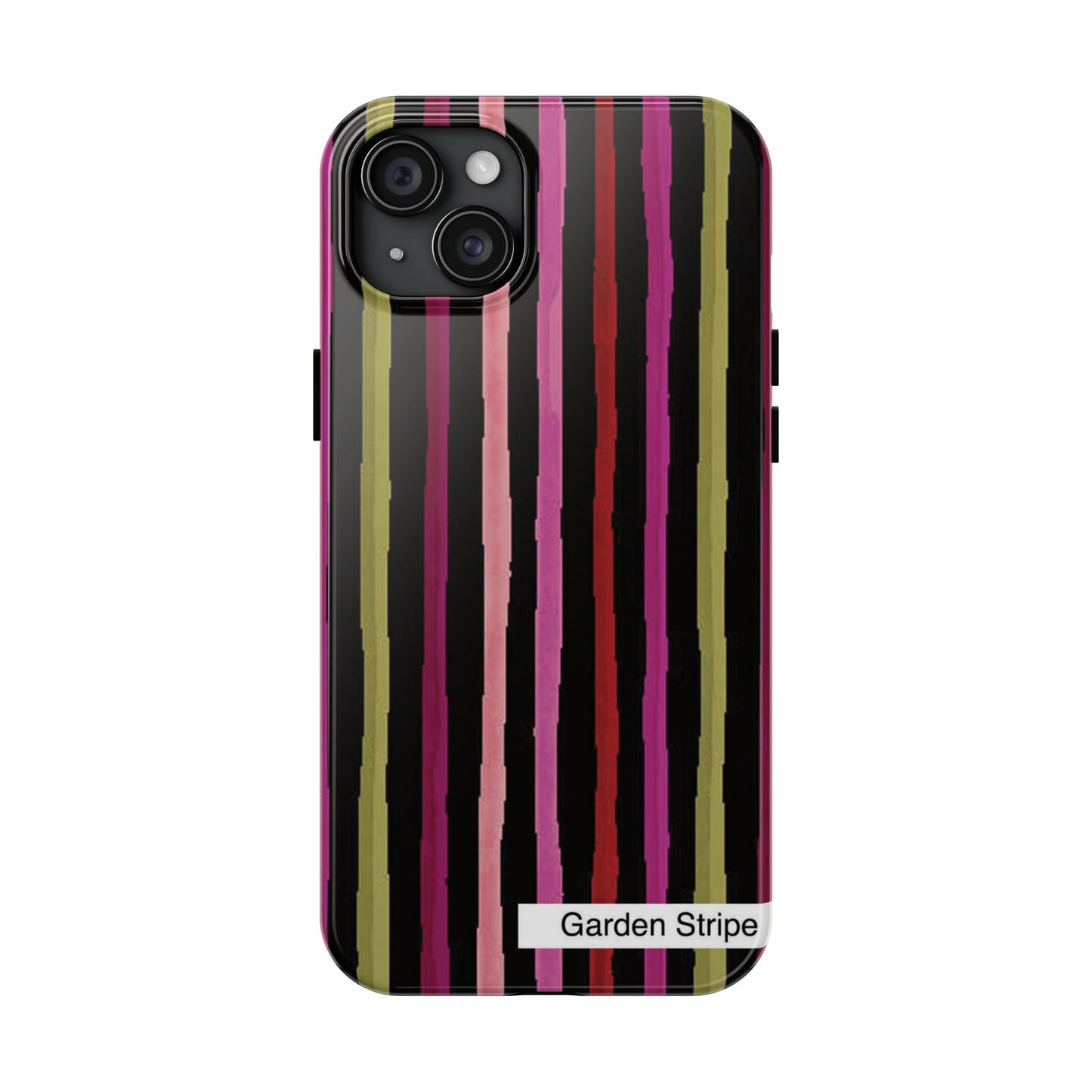 Garden Stripe Black Phone Case
