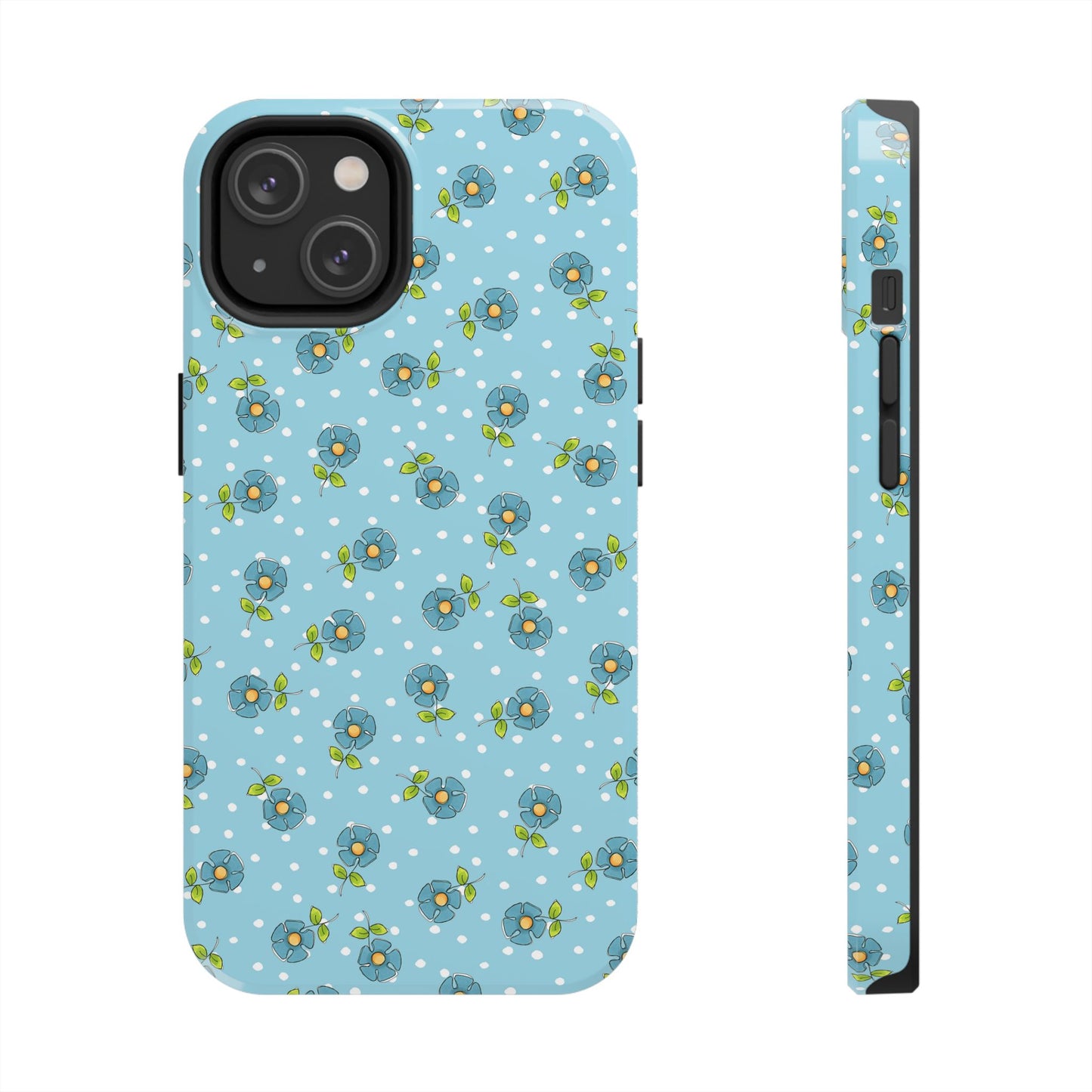 Daisy Dots Turquoise Phone Case