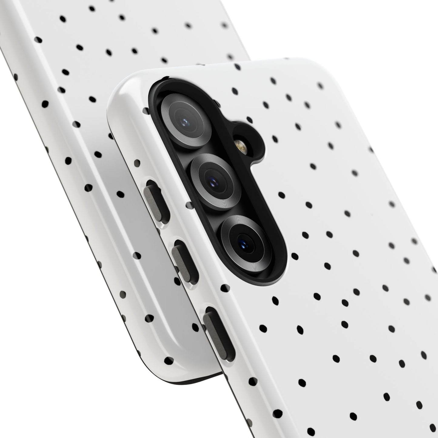 Space Dots White / Black Phone Case