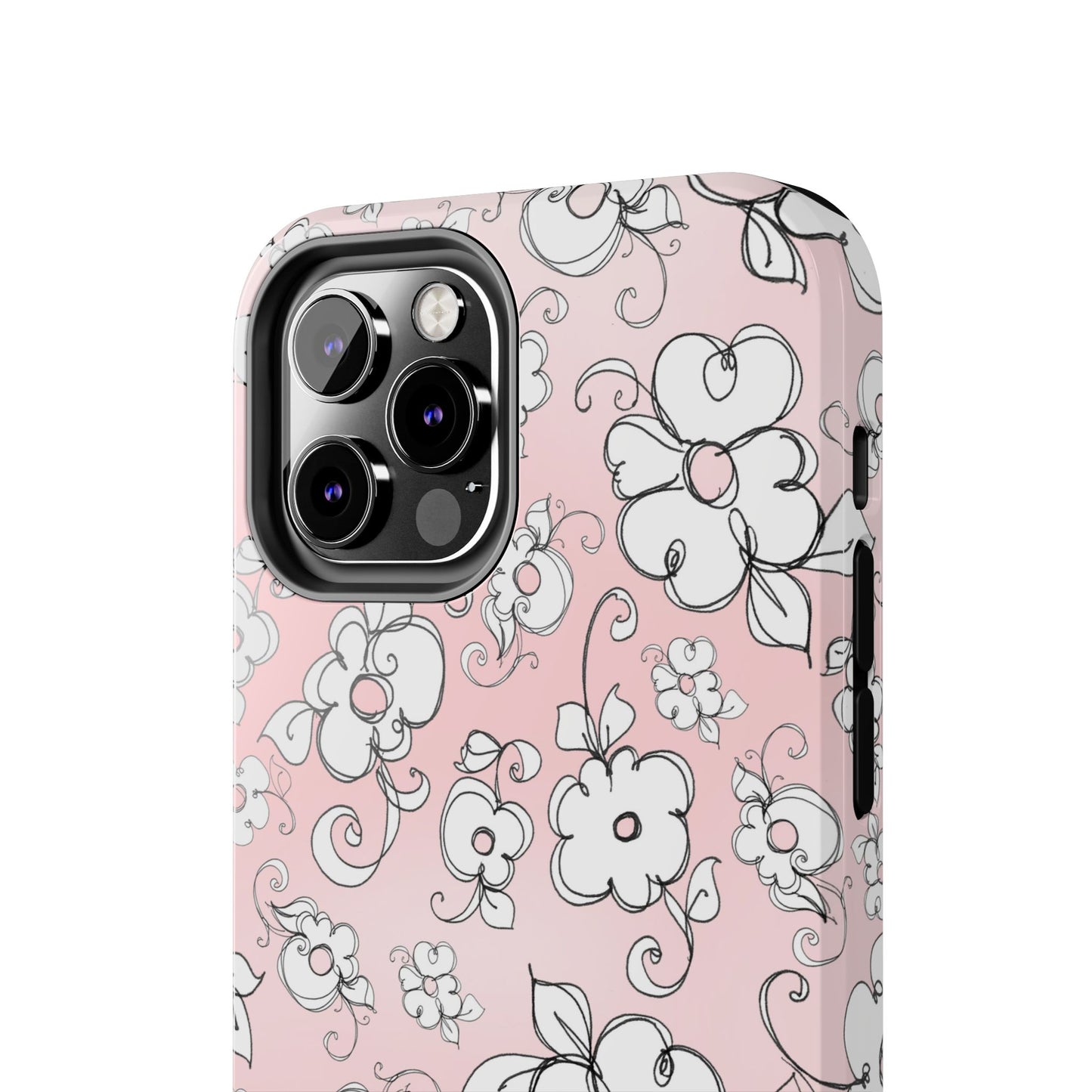 Lady Flowers Pink Sky Phone Case
