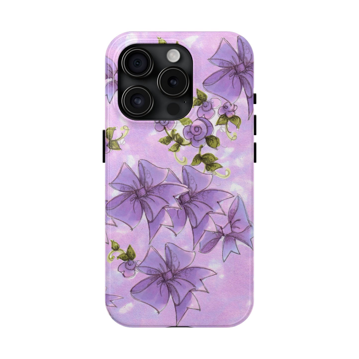 Bows & Flowers Purple Phone Case