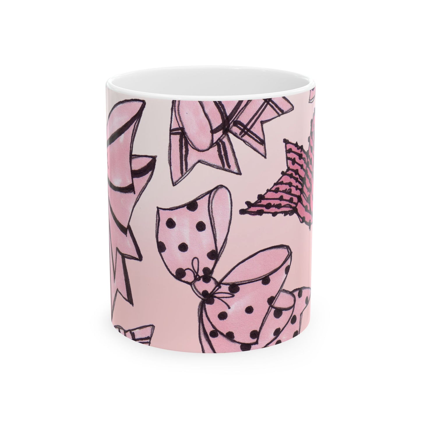 Cat Bows Pink Sky Cup